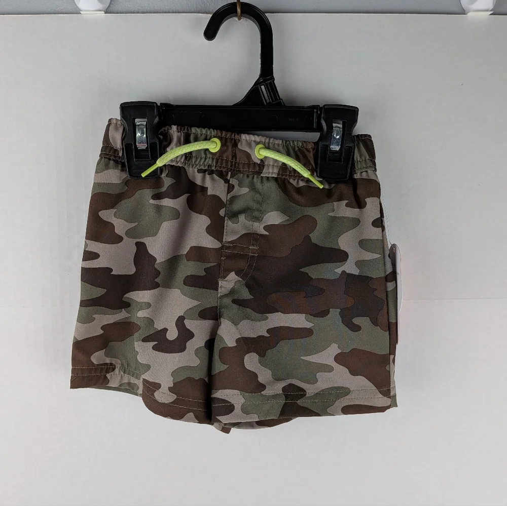 NWT WONDER NATION BABY BOY CAMOFLAUG SWIM TRUNKS 18‎ MONTHS